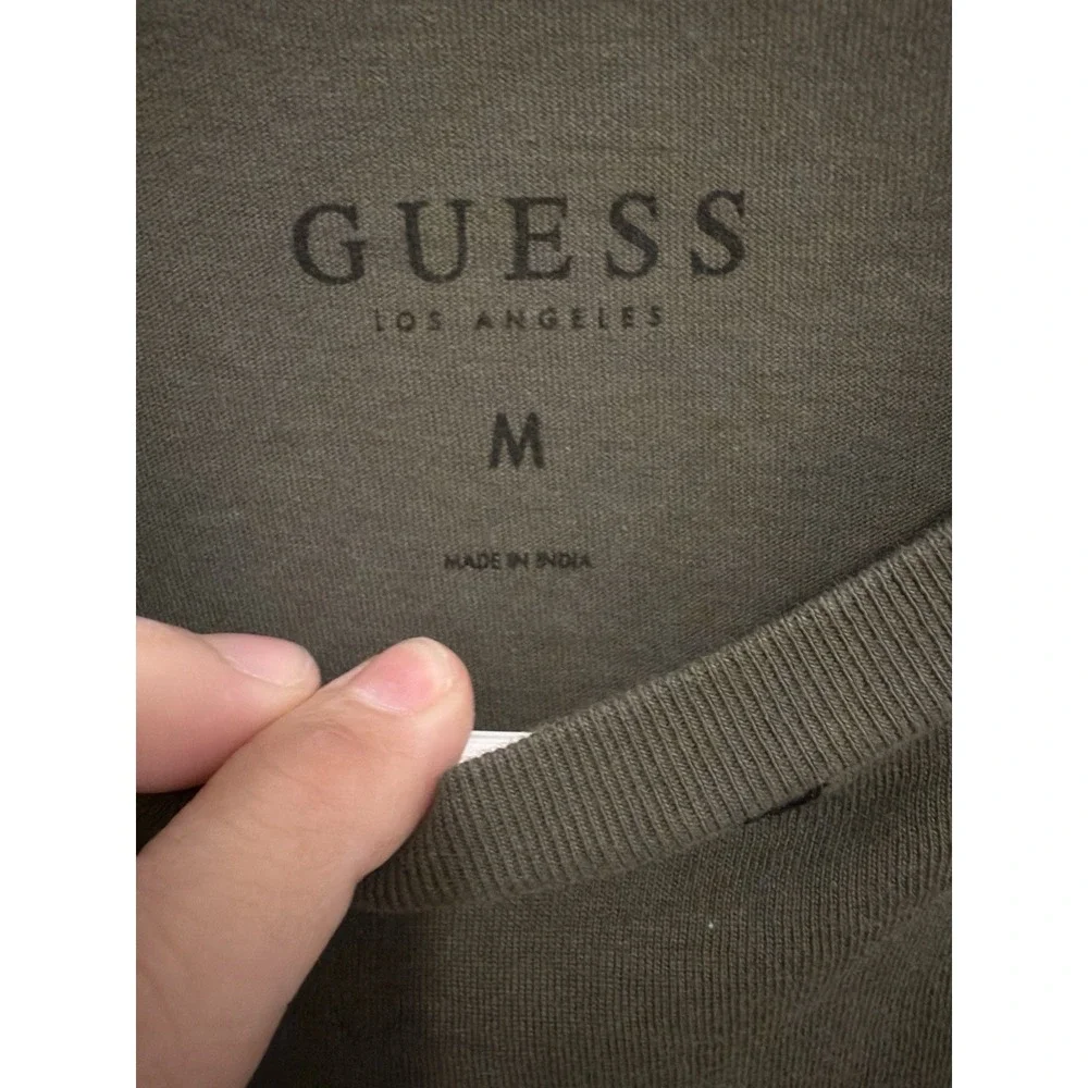 Guess Men's Skull Tshirt Dark Green Size Medium‎ - Picture 3 of 6